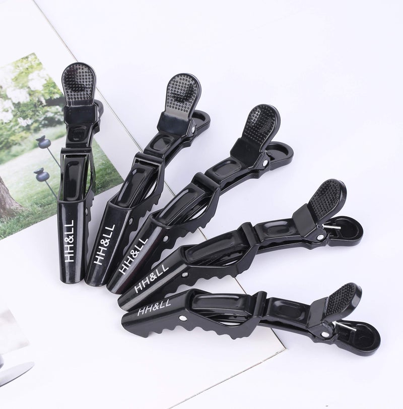 HH&LL Hair Clips for Women â€“ Wide Teeth & Double-Hinged Design â€“ Alligator Styling Sectioning Clips of Professional Hair Salon Quality - 10Pack - Image 4